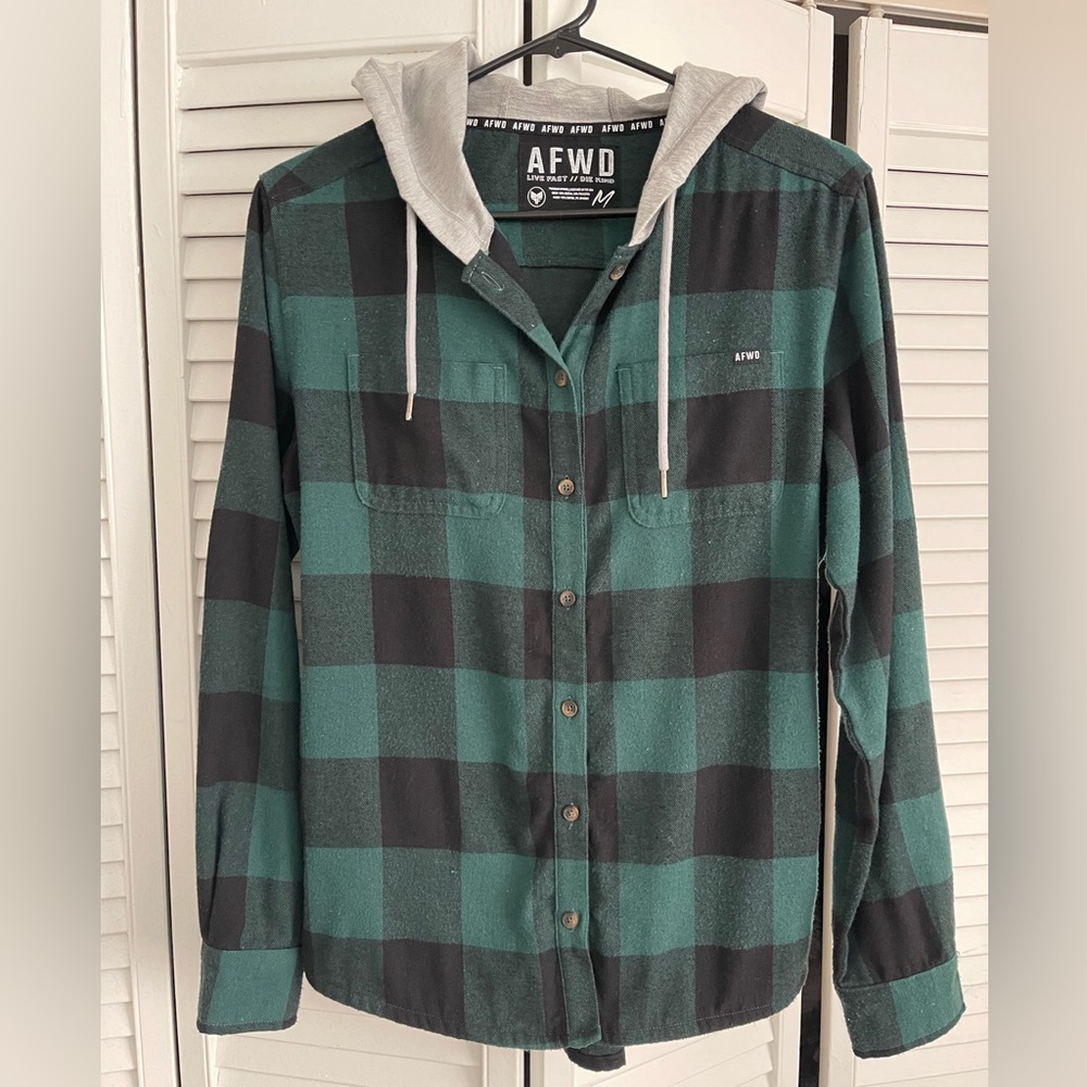 Alpha Forward Hooded Flannel